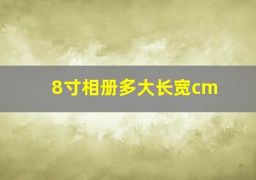 8寸相册多大长宽cm