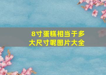 8寸蛋糕相当于多大尺寸呢图片大全