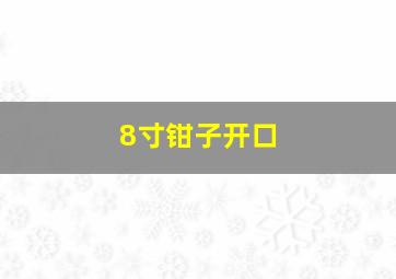 8寸钳子开口