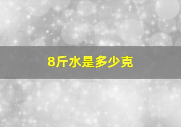 8斤水是多少克