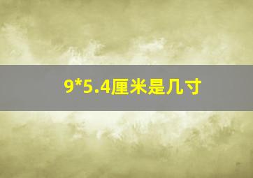 9*5.4厘米是几寸