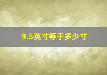 9.5英寸等于多少寸