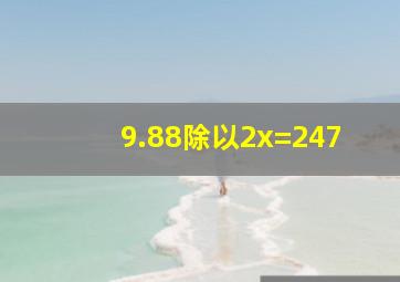 9.88除以2x=247