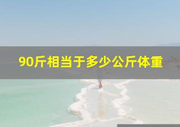 90斤相当于多少公斤体重