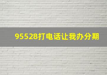 95528打电话让我办分期