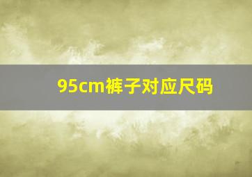 95cm裤子对应尺码