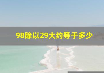 98除以29大约等于多少