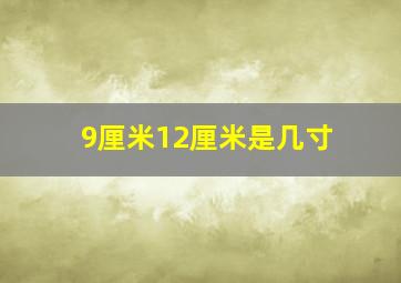 9厘米12厘米是几寸