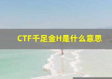 CTF千足金H是什么意思