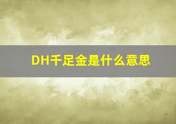 DH千足金是什么意思