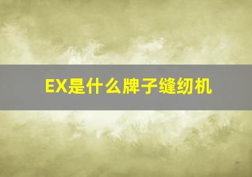 EX是什么牌子缝纫机