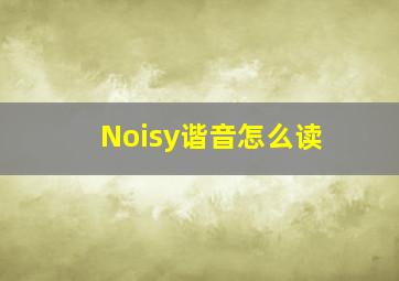 Noisy谐音怎么读