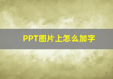 PPT图片上怎么加字