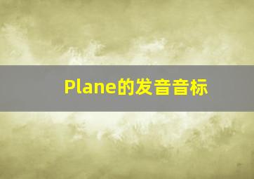 Plane的发音音标