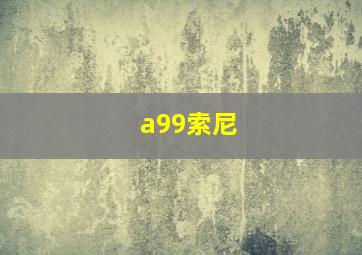 a99索尼