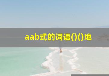 aab式的词语()()地