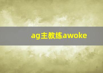 ag主教练awoke