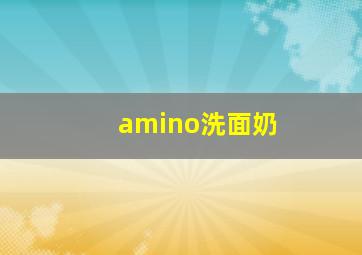 amino洗面奶