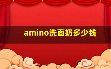 amino洗面奶多少钱