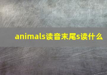 animals读音末尾s读什么