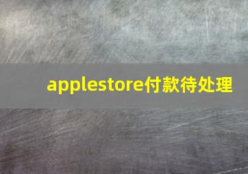 applestore付款待处理