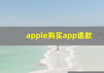 apple购买app退款