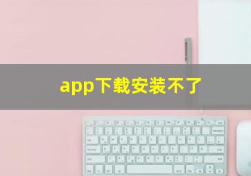 app下载安装不了