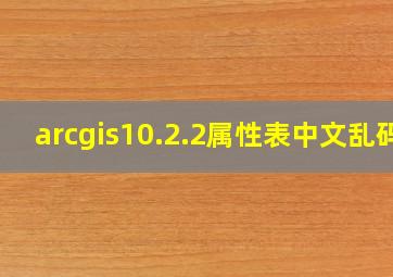 arcgis10.2.2属性表中文乱码