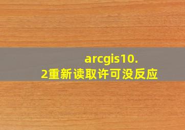 arcgis10.2重新读取许可没反应