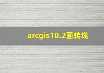 arcgis10.2面转线