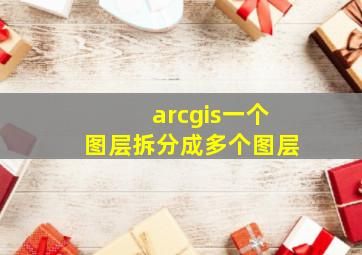 arcgis一个图层拆分成多个图层