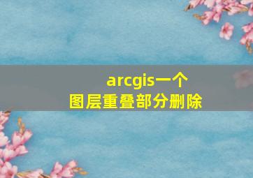 arcgis一个图层重叠部分删除