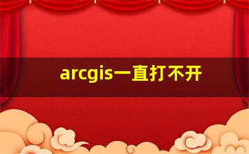 arcgis一直打不开