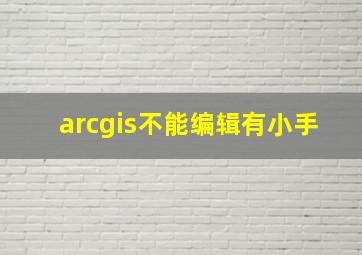 arcgis不能编辑有小手