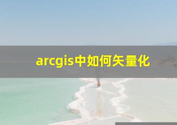 arcgis中如何矢量化