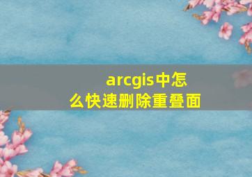 arcgis中怎么快速删除重叠面