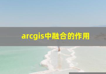 arcgis中融合的作用