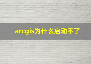 arcgis为什么启动不了