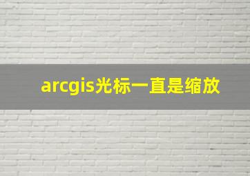 arcgis光标一直是缩放