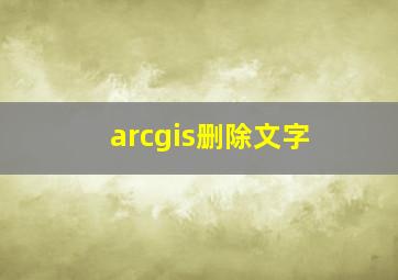 arcgis删除文字