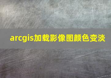 arcgis加载影像图颜色变淡