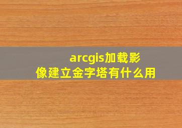 arcgis加载影像建立金字塔有什么用