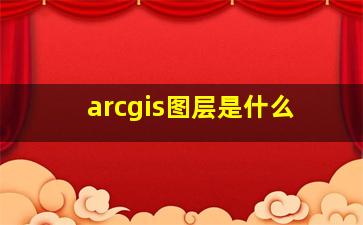 arcgis图层是什么