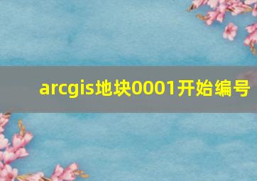 arcgis地块0001开始编号