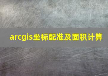 arcgis坐标配准及面积计算