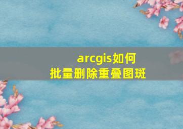 arcgis如何批量删除重叠图斑