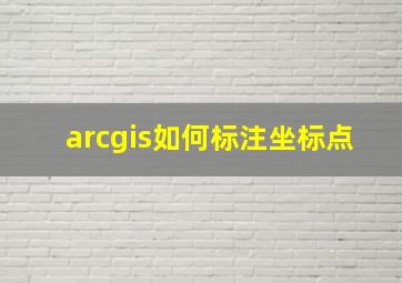 arcgis如何标注坐标点