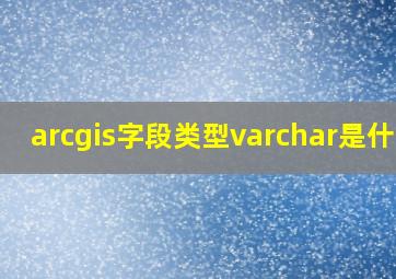 arcgis字段类型varchar是什么