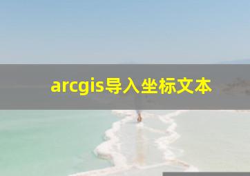 arcgis导入坐标文本