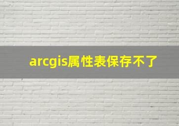 arcgis属性表保存不了